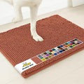 Muddy Mat® | Super Water Absorbent Door Mat Indoor, Microfiber Quick Dry Chenille Entryway Rug, Slip Resistant Front Door Mat, Indoor Mats for Entryway, Machine Washable Pet Rug, Orange 2ft x 4ft