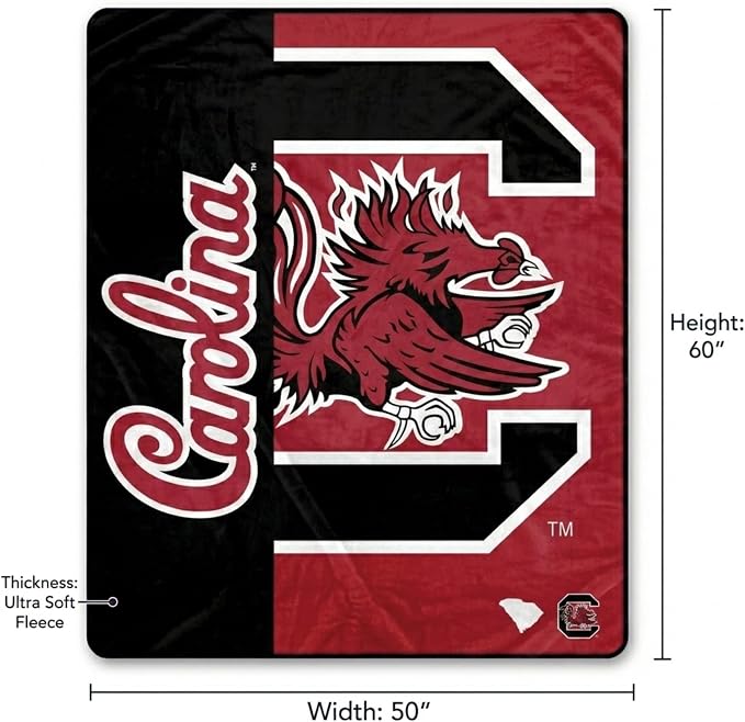 Proformance Home NCAA South Carolina Gamecocks Endzone Ultra Soft Tailgate Throw