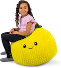 Big Joe Pineapple PlushiPals Super Soft Bean Bag Chair for Kids, Ultra-Soft Plush Polyester Blend, 2.5 feet Refillable | 2.5 feet, Polystyrene Bean Filled, Refillable, Snuggle Puff, Safe for Kids Ages 3 and Up, Supports Up to 150 lbs