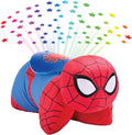 Pillow Pets Marvel Spider-Man, 11" Sleeptime Lite | Plush Pillow and Night Light in One, Projects Rainbow Stars, 3 Light Modes, 20-Minute Auto-Off Timer, BPA Free