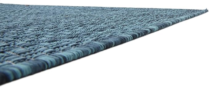 Unique Loom Outdoor Solid Collection Area Rug (4' 1" x 6' 1" Rectangle Teal/Navy Blue)