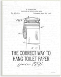 Vintage Bathroom Diagram Humor, 13 x 19 Inch Mounted Print on Wall Plaque | Stupell Industries · By Lettered and Lined · Ready to hang · Fun bath and laundry accent · Made in USA