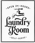 Laundry Room Vintage Sign Rustic Phrase, 11 x 14 Inch Framed Giclée Print | Stupell Industries · By Lettered and Lined · Ready to hang · Great for laundry room decor · Made in USA
