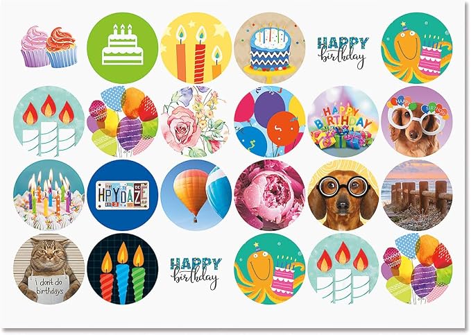 Current Birthday Greeting Cards Value Pack | Mega Happy Birthday, 36 Count, 18 Designs 5" x 7" Folded, Envelopes Included