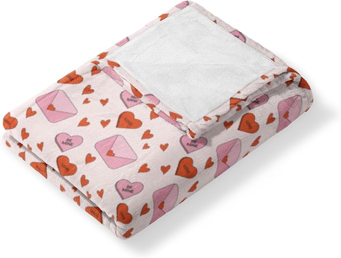 NORTHWEST Valentine's Day, Send My Love, Silk Touch Throw Blanket 50 x 60 Inches