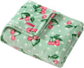 Betsey Johnson - Blanket, Buttery-Soft Throw Blanket for Couch or Bed, Boldly Plush & Oversized Bedding (Cherry Dots Green, 50" x 70")