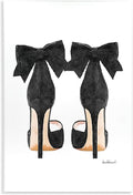 Stupell Industries Glam Pumps Heels With Black Bow Wall Plaque Art, Proudly Made in USA 10x15 | Stupell Industries · By Amanda Greenwood · Hand finished · Ready to hang · Made in USA