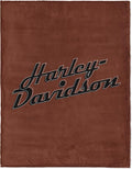 Northwest Harley-Davidson Cursive HD Silk Touch Throw Blanket, 46 x 60 in | 100% Polyester, Velvety Feel, Lightweight Warmth, Couch Bed Chair Lounging, Giftable Indoor Comfort