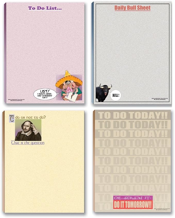 Stonehouse Collection Funny Assorted Birthday Cards & Assorted Notepads - USA Made- 25 Birthday Cards & 8 Notepads