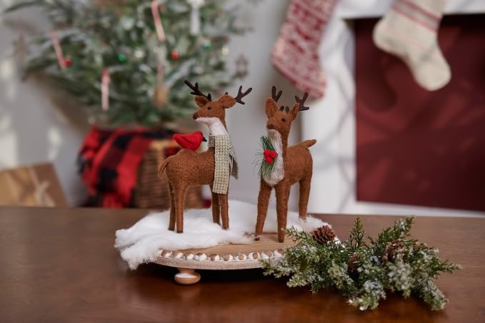 Primitives by Kathy Cardinal & Deer Collectible Critter Set