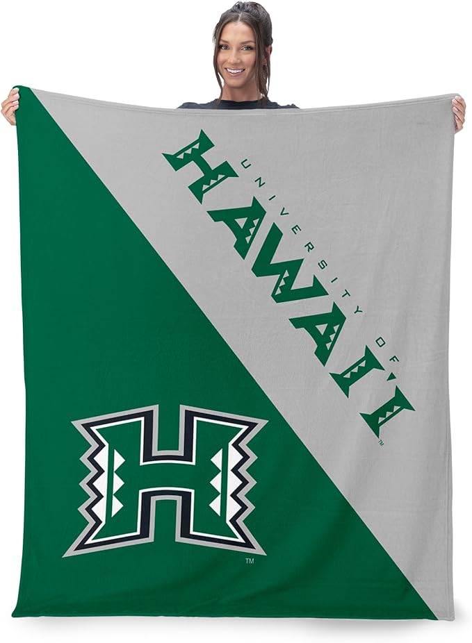 Northwest NCAA Silk Touch Throw Blanket, Ultra Soft Plush Polyester, Lightweight Warm Decorative Fan Gift, 46 x 60 in