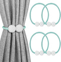 Melaluxe 4 Pack Magnetic Curtain Tiebacks, Decorative Curtain Holdbacks by Melaluxe