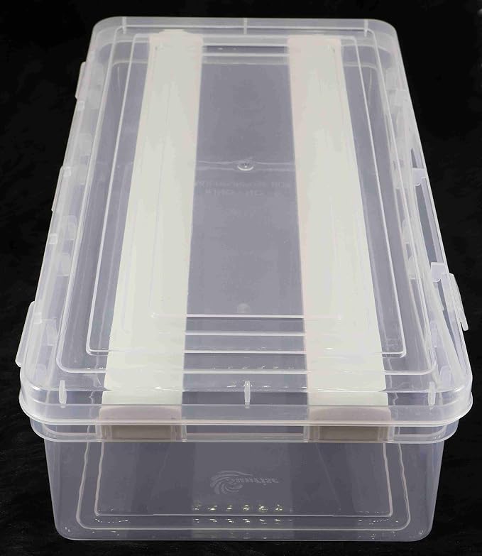 Multipurpose Plastic Storage Box with 2 Adjustable Rods l Storing Box For Bangles, Chuda, Kada, Watches, Scrunchies I (Transparent_2-Rod)