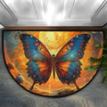 Half Round Door Mat Butterfly Solar System Intdoor Entrance 36x24 Inch, Non-Slip Welcome Mat for Outdoor Semi Circle Bathroom Floor Rugs,House Entry Way Heavy Duty Doormat for Kitchen Living Room