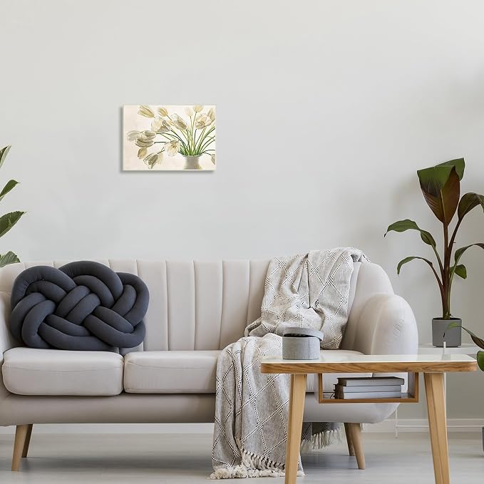 Stupell Industries 'Tranquil White Tulip Bouquet'| Wall Plaque Art | Stupell Industries | 15 x 10 Inches, Easy to Hang and Sturdy, Made in USA, by Eva Barberini