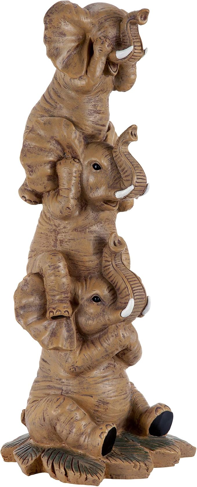 Large hear see speak no evil elephants