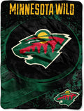 Northwest NHL Minnesota Wild Unisex-Adult Micro Raschel Throw Blanket, 46" x 60", Break Away