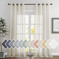 NICETOWN Linen Sheer Curtains 90 inch Length by NICETOWN