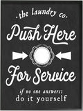 Stupell Industries Push Here For Service Humor Laundry Oversized Framed Giclee Texturized Art