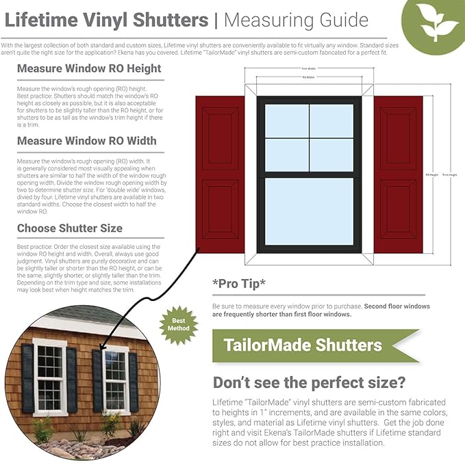 12"W x 80"H Lifetime Vinyl, Standard Cathedral Top Center Mullion, Open Louver Shutters, w/Installation Shutter-Lok's & Matching Screws (Per Pair), Classic Blue