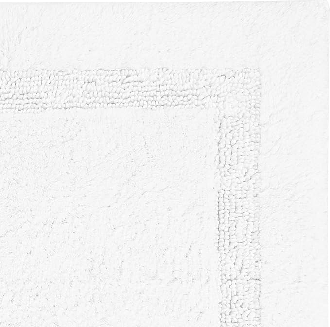 Nautica - Bath Rugs, Soft & Absorbent Tufted Cotton Bath Mat, Oeko-Tex Certified (Peniston White, 2-Piece)