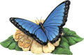 Enesco Jim Shore Heartwood Creek Mini Blue Morpho Butterfly Figurine- Stone Resin Hand Painted Crafted Collectible Decorative Animal Mini Figurines Home Decor Statue, 3 Inch