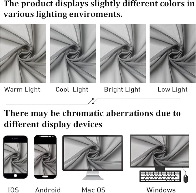 Lecloud Charcoal Grey Sheer Curtains 120 Inches Long 2 Pcs, Light Filtering Rod Pockets Airy Window Curtains for Living Room Decor, Rustic Soft Bedroom Curtain Drapes, Each Panel 59" W x 120" L