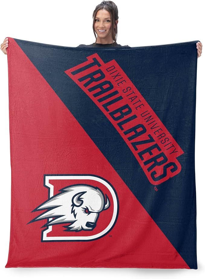 Northwest NCAA Silk Touch Throw Blanket, Ultra Soft Plush Polyester, Lightweight Warm Decorative Fan Gift, 46 x 60 in