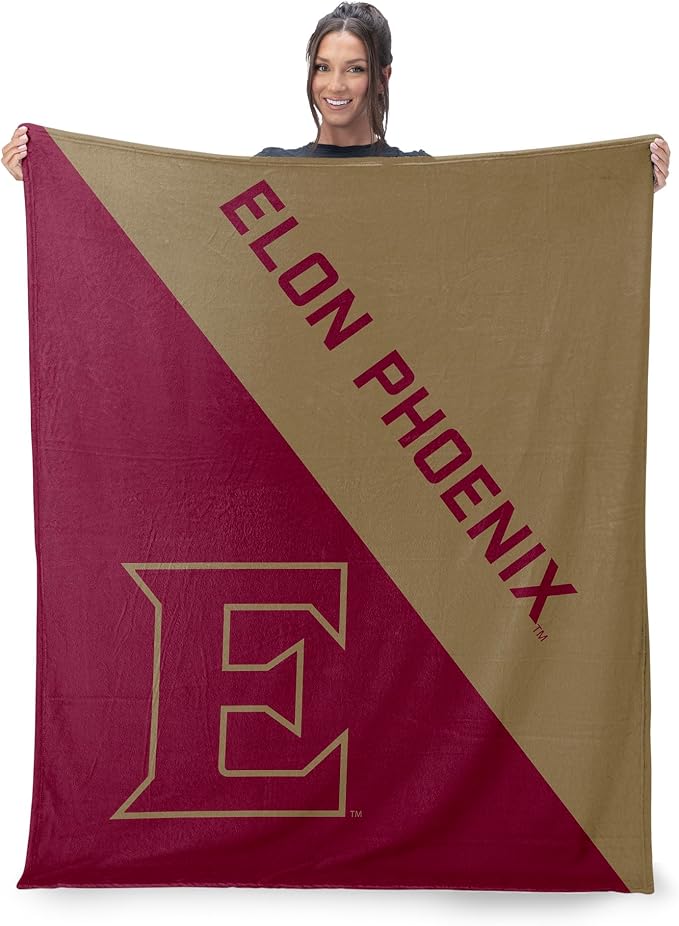 Northwest NCAA Silk Touch Throw Blanket, Ultra Soft Plush Polyester, Lightweight Warm Decorative Fan Gift, 46 x 60 in