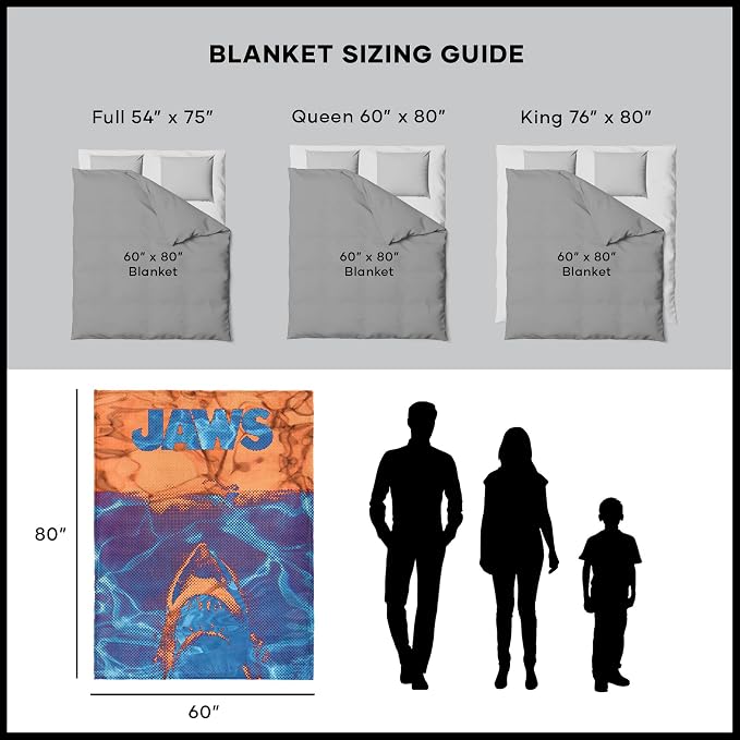 Northwest Jaws Neon Poster Silk Touch Throw Blanket 60x80 inches
