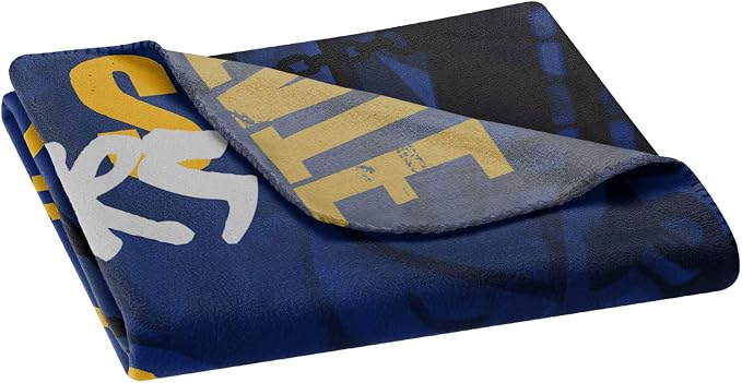 Northwest NBA Golden State Warriors Fleece Throw Blanket, 50 x 60 Inches, Hard Knocks Design, Soft and Cozy Fan Blanket