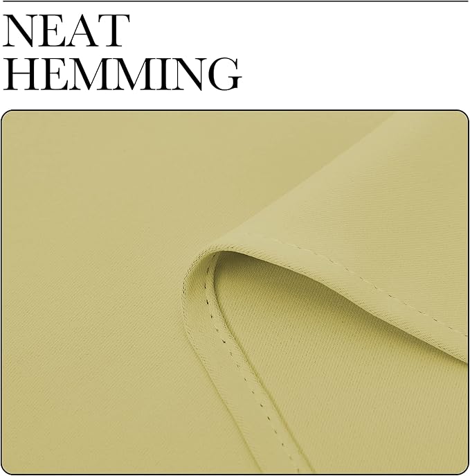 NICETOWN Room Darkening Draperies Window Curtain Panels, Paler Yellow, 2 Panels, W60 x L84 -inch, Thermal Insulated Grommet Room Darkening Curtains for Bedroom