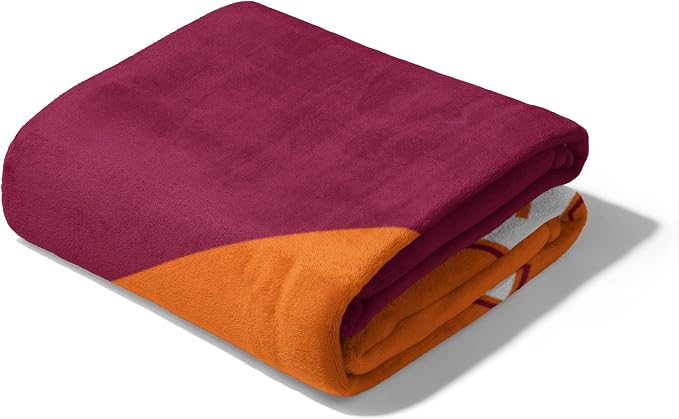 Northwest NCAA Silk Touch Throw Blanket, Ultra Soft Plush Polyester, Lightweight Warm Decorative Fan Gift, 46 x 60 in