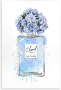 Blue Flowers Perfume Bottle, 10 x 15 Inch Mounted Print on Wall Plaque | Stupell Industries · By Amanda Greenwood · Ready to hang · Chic gift for glam decor · Made in USA