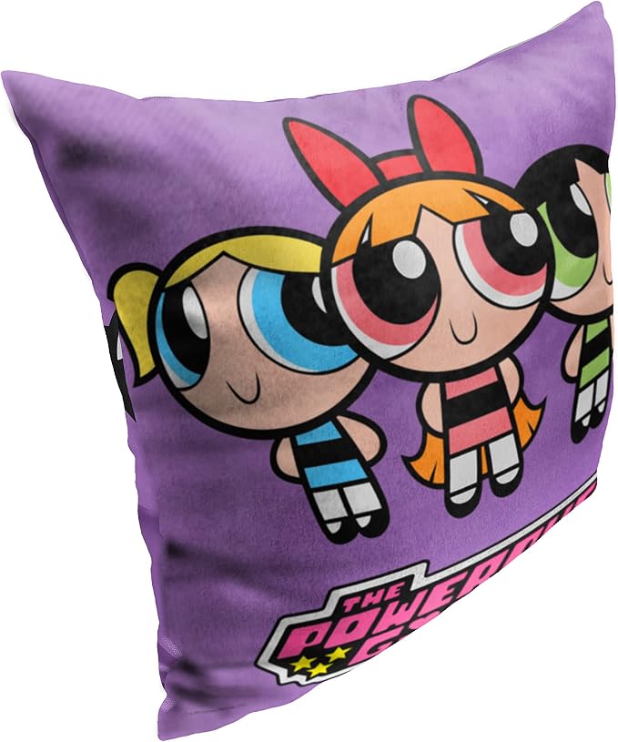 Northwest Powerpuff Girls Pillow, 18" x 18", Tight Knit Trio
