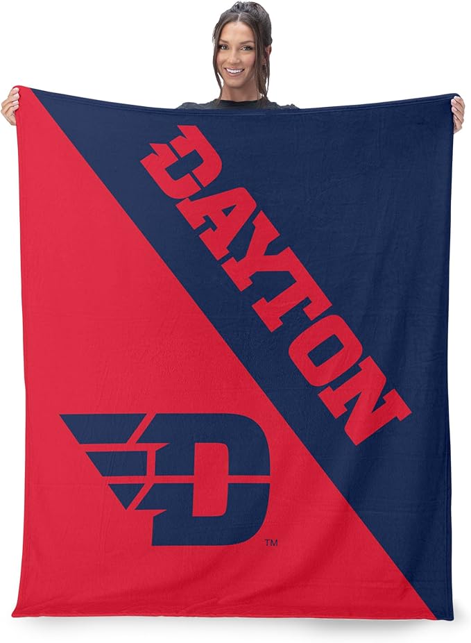 Northwest NCAA Silk Touch Throw Blanket, Ultra Soft Plush Polyester, Lightweight Warm Decorative Fan Gift, 46 x 60 in