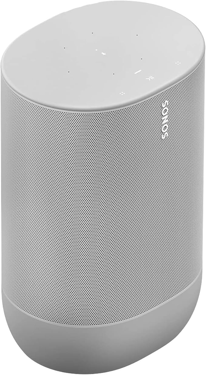 Sonos Move - Battery-Powered smart Speaker, Wi-Fi and Bluetooth with Alexa Built-in - Lunar White