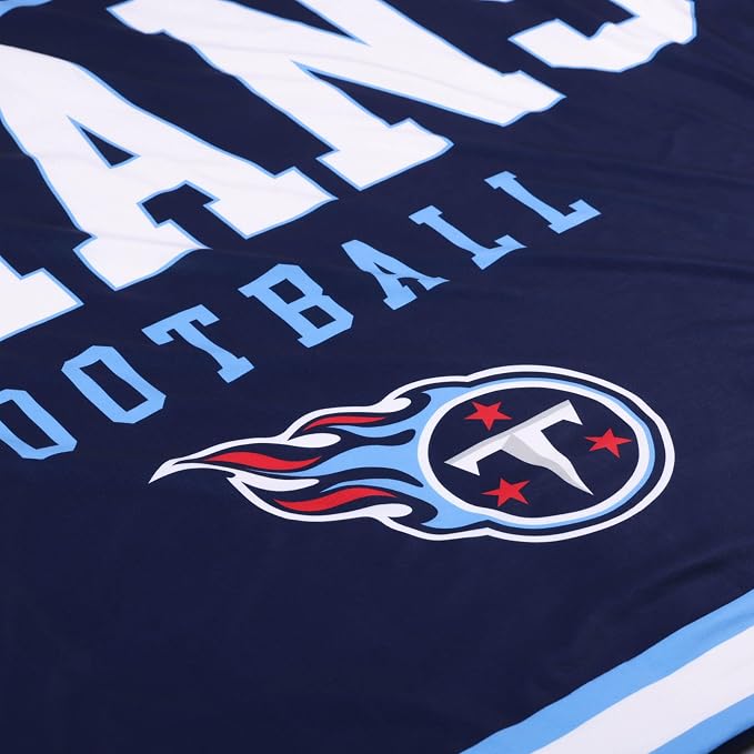 FOCO Tennessee Titans NFL Team Property Of Sherpa Fleece Blanket
