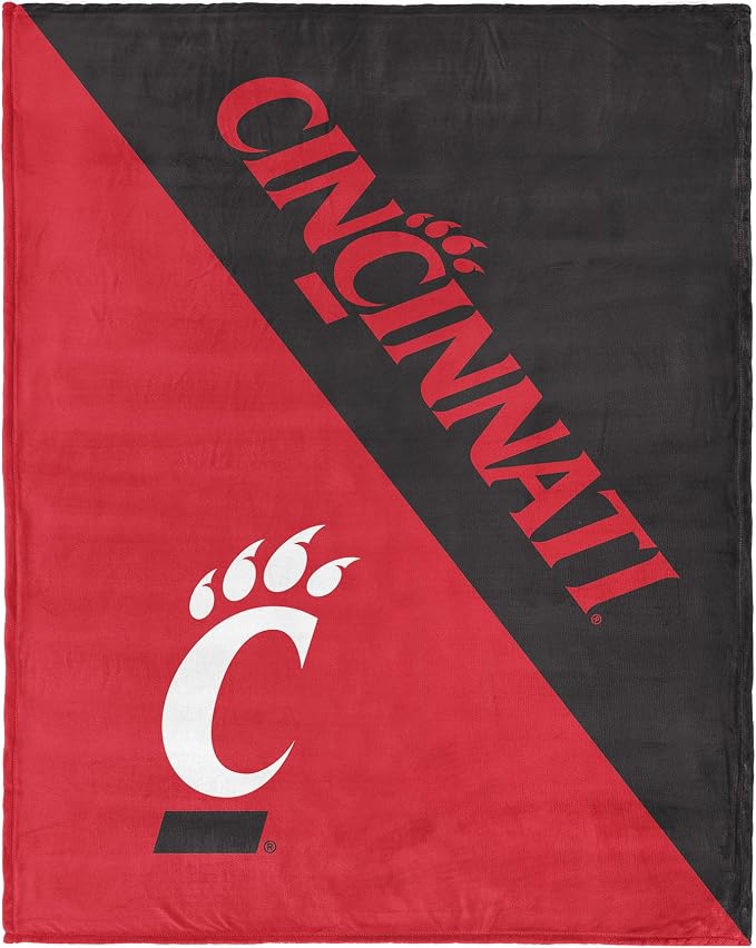 Northwest NCAA Silk Touch Throw Blanket, Ultra Soft Plush Polyester, Lightweight Warm Decorative Fan Gift, 46 x 60 in
