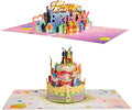 Paper Love Birthday Pop Up Cards 2 Pack - Includes 1 Happy Birthday and 1 Dogs Birthday Cake, For Adults or Kids -8" x 6" Cover - Includes Envelope and Note Tag