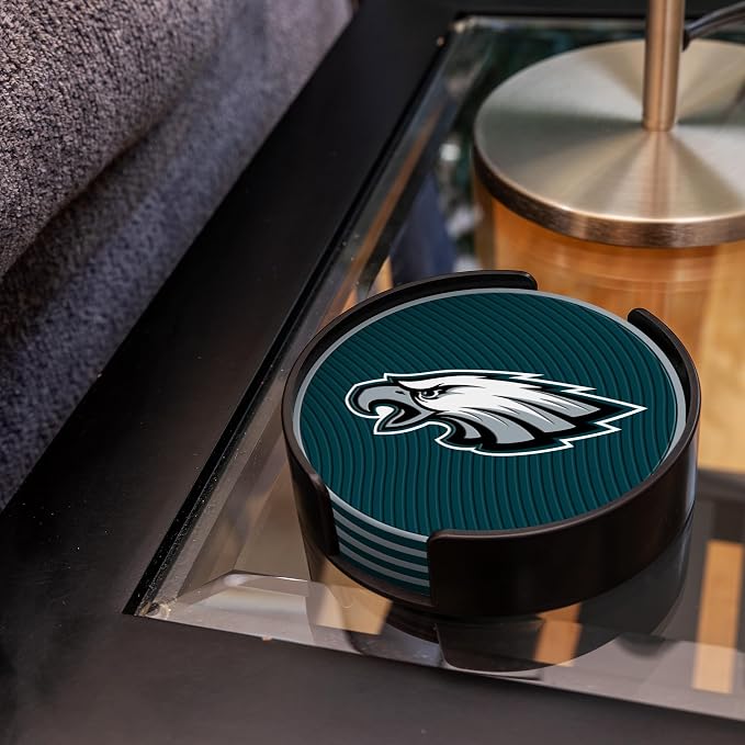 Rico Industries NFL Football Classic Favorites: PVC Coaster Set (4-Pack)