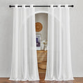 NICETOWN White Sheer Living Room Curtains 96 inches Long, Grommet Semi Sheer by NICETOWN