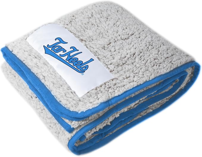 Logo Brands NCAA Frosty Fleece Blanket (50" x 60") – Soft & Warm Sherpa Material with Team Logo, Team Color Trim, Great Gift for Alumni & Students