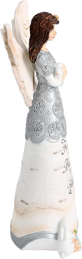 Pavilion Gift Company - Elements 82313 Friends are a Blessing Collectible Figurine, Angel Holding Bunny, 6-Inch