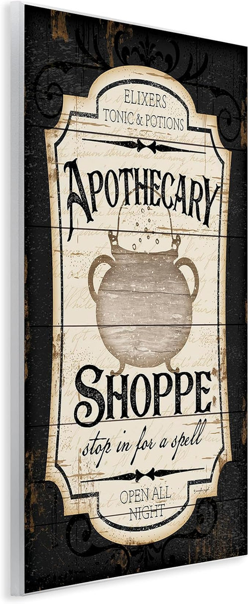 'Apothecary Shoppe Spooky Sign'| Wall Plaque Art | Stupell Industries | 10 x 15 Inches, Easy to Hang and Sturdy, Made in USA, by Jennifer Pugh