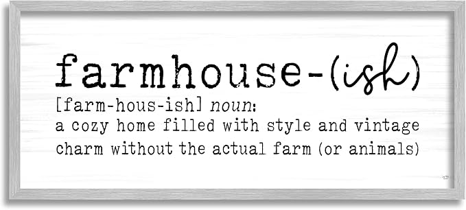 Playful Farmhouse Definition Sign Birch, 10 x 24 Inch Framed Giclée Print | Stupell Industries · Ready to hang once unboxed · Great for casual decor · Made in USA