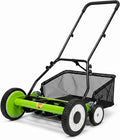 Garvee 4-Wheel Push Lawn Mower Manual Reel Grass Cutter Carbon Steel ABS