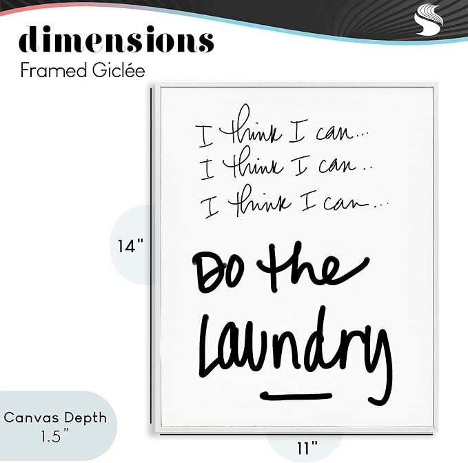 Humor Laundry Motivation Quote, 11 x 14 Inch Framed Giclée Print | Stupell Industries · By SD Graphics Studio · Ready to hang · Great gift for laundry room decor · Made in USA