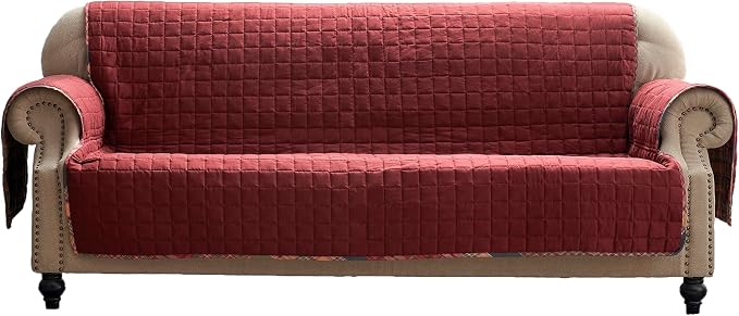 Greenland Home Fashions Gold Rush Reversible Slipcover - Furniture Protector - Sofa