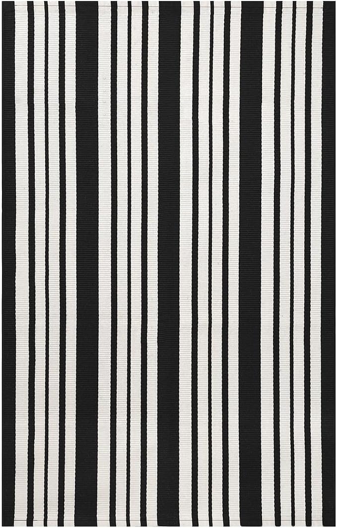 IOHOUZE Black and White Striped Rug 2'x3' Front Door Rugs, Small Washable Area Rug for Front Porch, Spring Summer Doormats Outdoor Indoor, Cotton Rugs for Entryway Porch Entrance